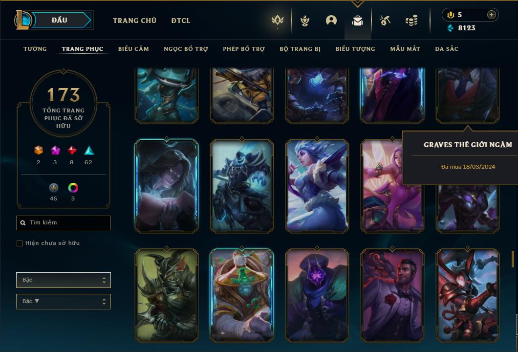 Acc Liên Minh Huyền Thoại/Đấu Trường Chân lý mã số 6458