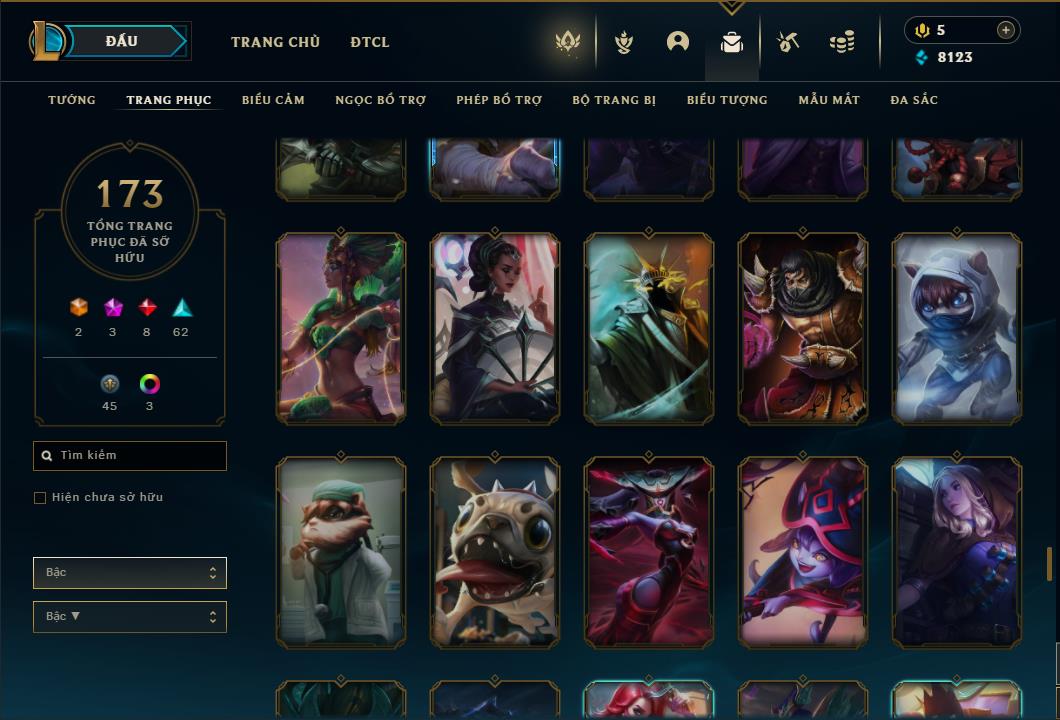 Acc Liên Minh Huyền Thoại/Đấu Trường Chân lý mã số 6458