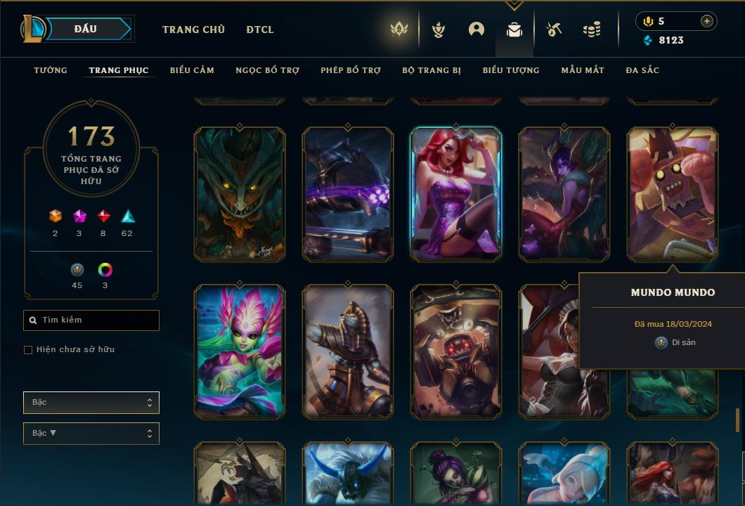 Acc Liên Minh Huyền Thoại/Đấu Trường Chân lý mã số 6458