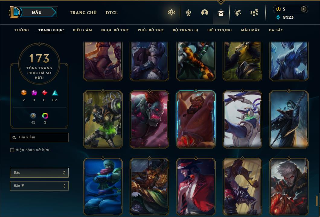 Acc Liên Minh Huyền Thoại/Đấu Trường Chân lý mã số 6458