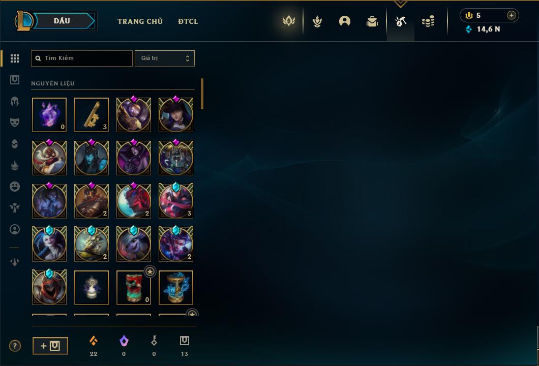 Acc Liên Minh Huyền Thoại/Đấu Trường Chân lý mã số 6459