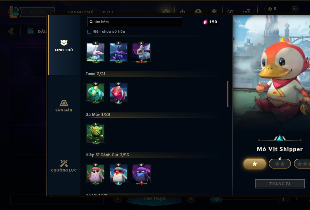 Acc Liên Minh Huyền Thoại/Đấu Trường Chân lý mã số 6459