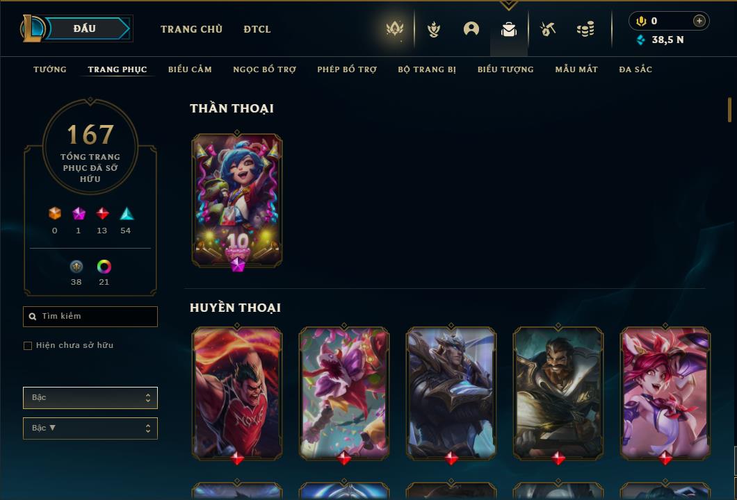 Acc Liên Minh Huyền Thoại/Đấu Trường Chân lý mã số 6469