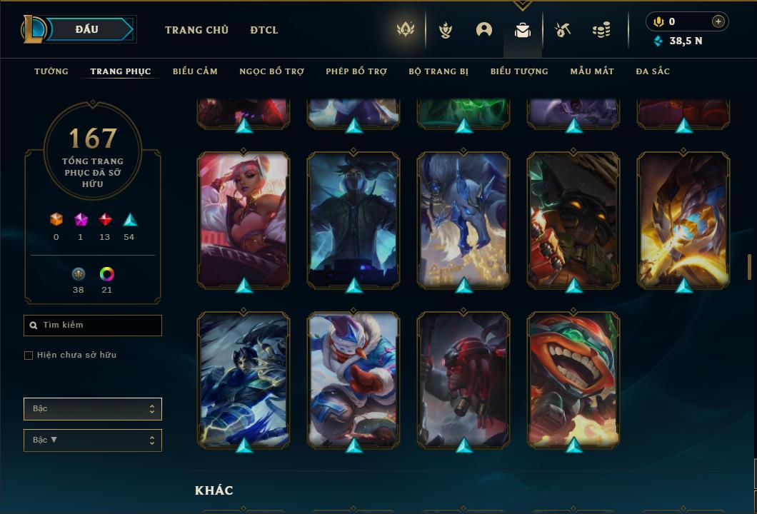 Acc Liên Minh Huyền Thoại/Đấu Trường Chân lý mã số 6469