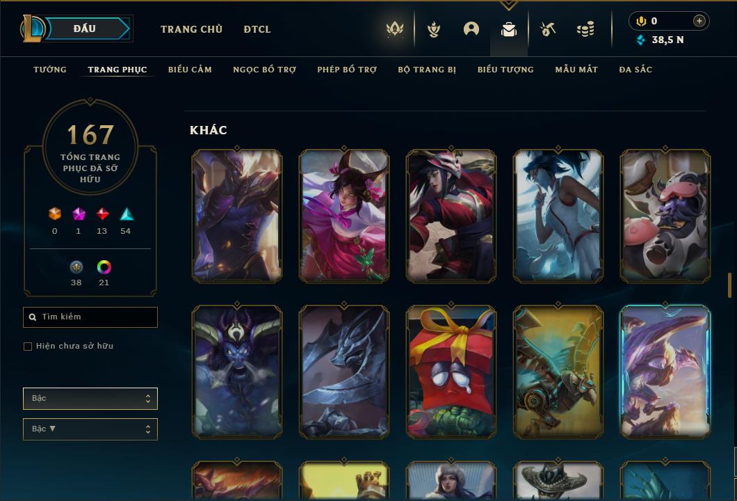 Acc Liên Minh Huyền Thoại/Đấu Trường Chân lý mã số 6469