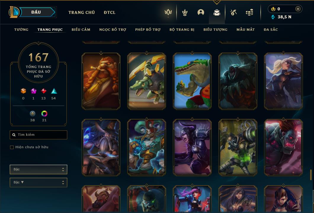 Acc Liên Minh Huyền Thoại/Đấu Trường Chân lý mã số 6469