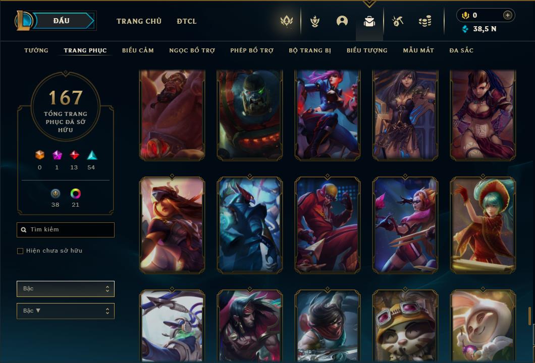 Acc Liên Minh Huyền Thoại/Đấu Trường Chân lý mã số 6469