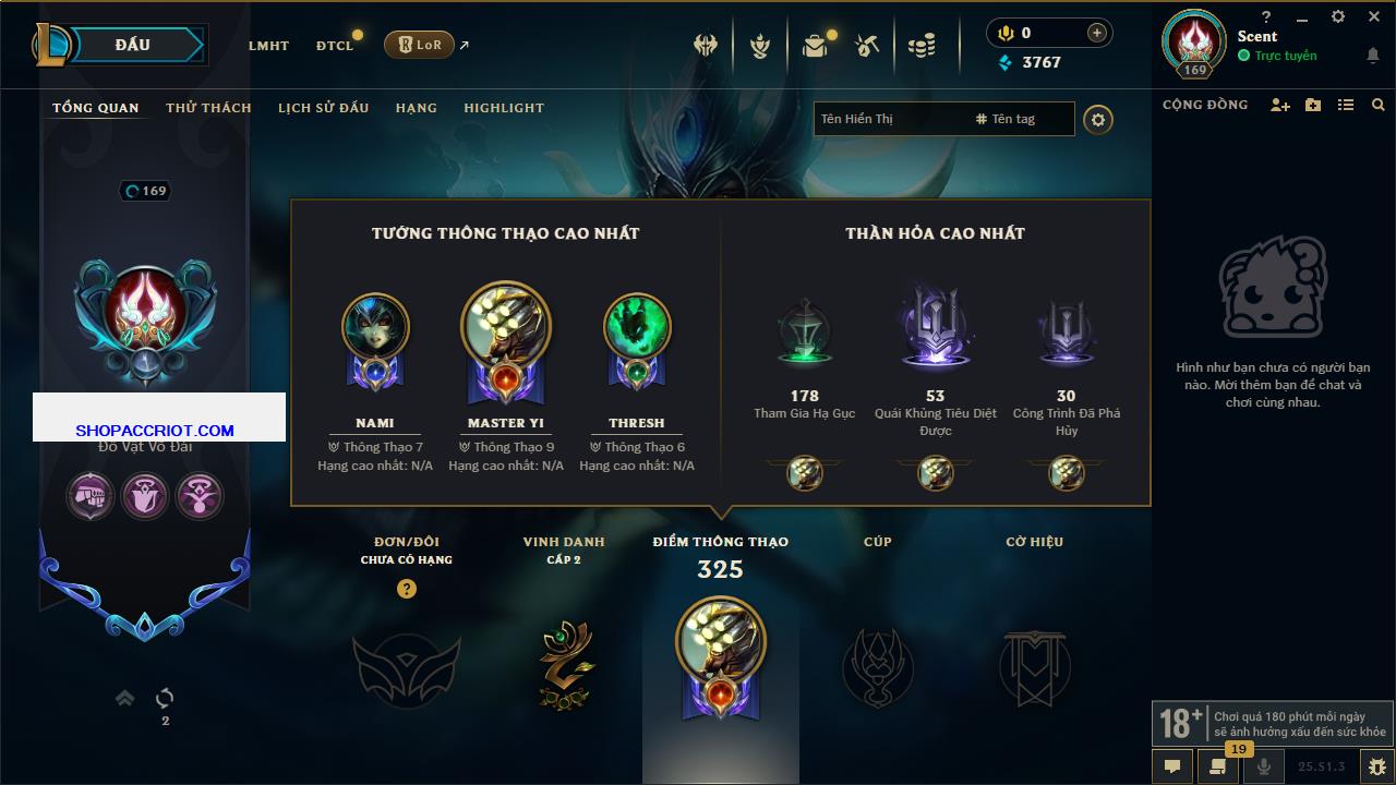 Acc Liên Minh Huyền Thoại/Đấu Trường Chân lý mã số 6497