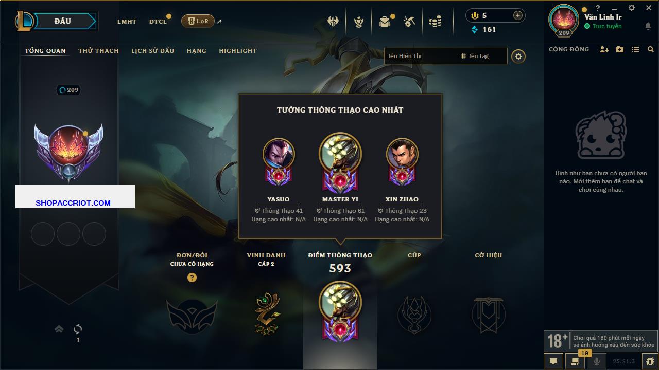 Acc Liên Minh Huyền Thoại/Đấu Trường Chân lý mã số 6509