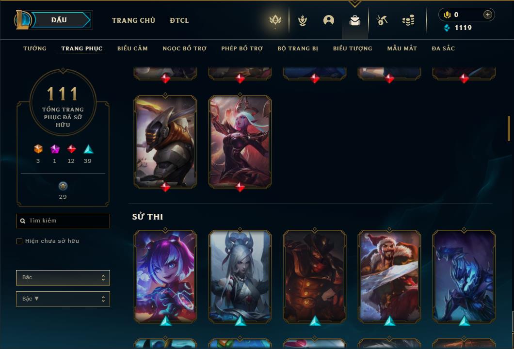 Acc Liên Minh Huyền Thoại/Đấu Trường Chân lý mã số 6510