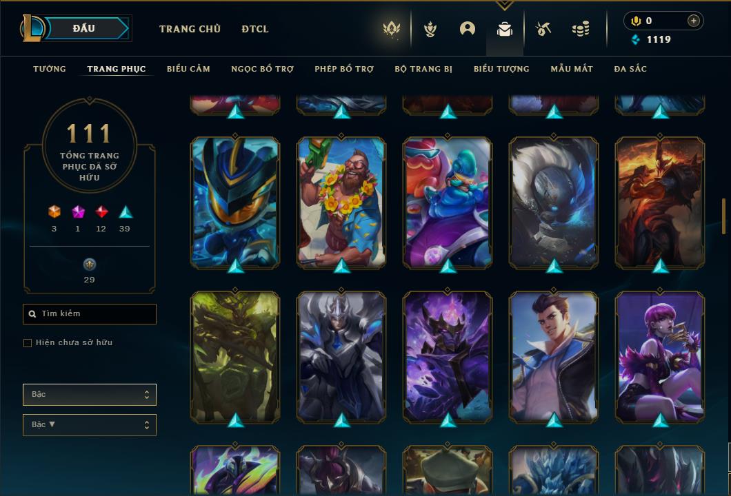 Acc Liên Minh Huyền Thoại/Đấu Trường Chân lý mã số 6510