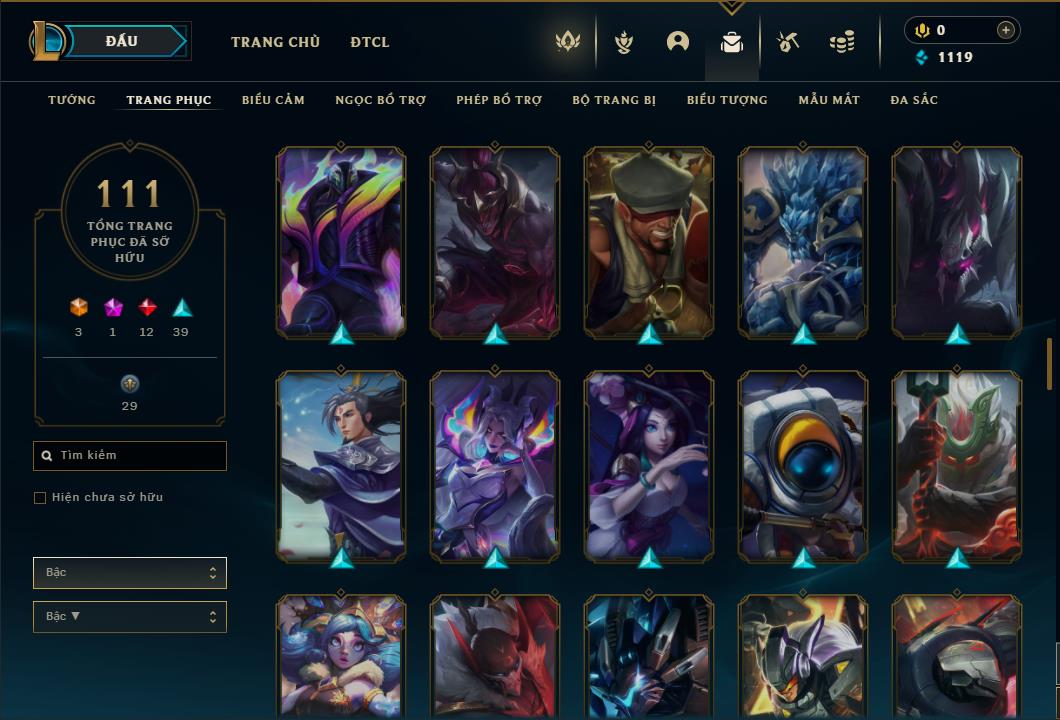 Acc Liên Minh Huyền Thoại/Đấu Trường Chân lý mã số 6510