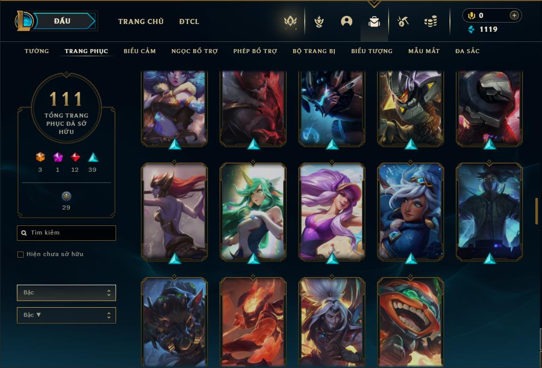 Acc Liên Minh Huyền Thoại/Đấu Trường Chân lý mã số 6510