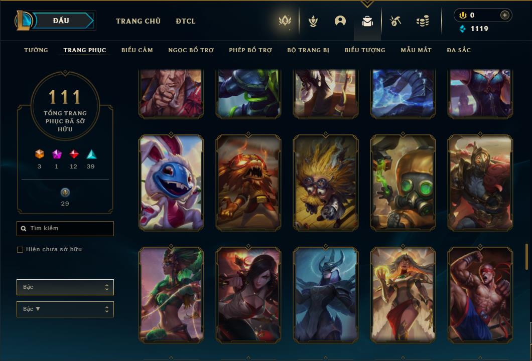 Acc Liên Minh Huyền Thoại/Đấu Trường Chân lý mã số 6510