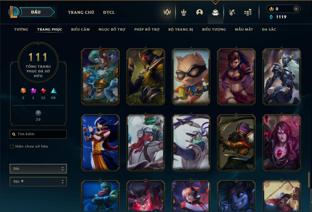 Acc Liên Minh Huyền Thoại/Đấu Trường Chân lý mã số 6510