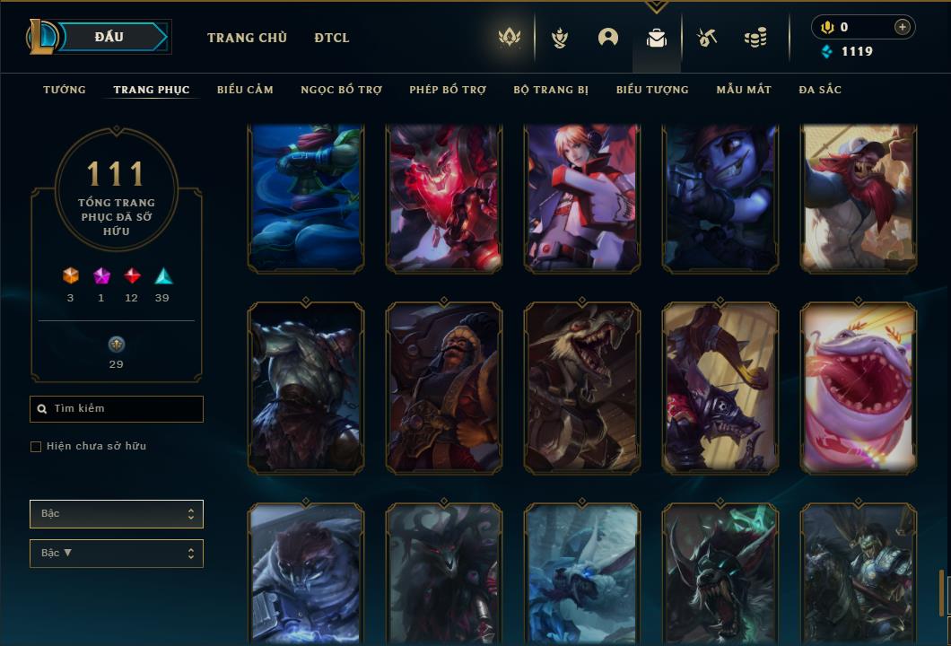 Acc Liên Minh Huyền Thoại/Đấu Trường Chân lý mã số 6510