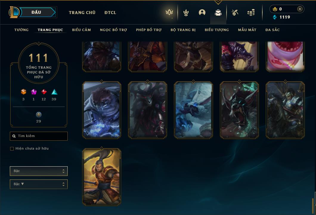 Acc Liên Minh Huyền Thoại/Đấu Trường Chân lý mã số 6510