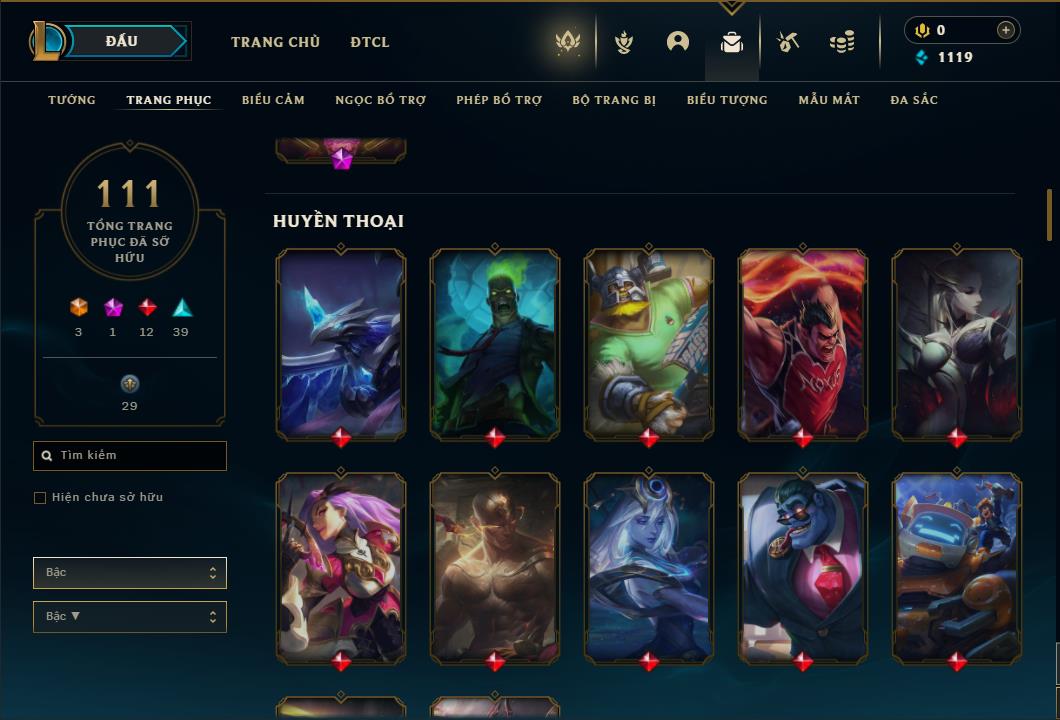 Acc Liên Minh Huyền Thoại/Đấu Trường Chân lý mã số 6510