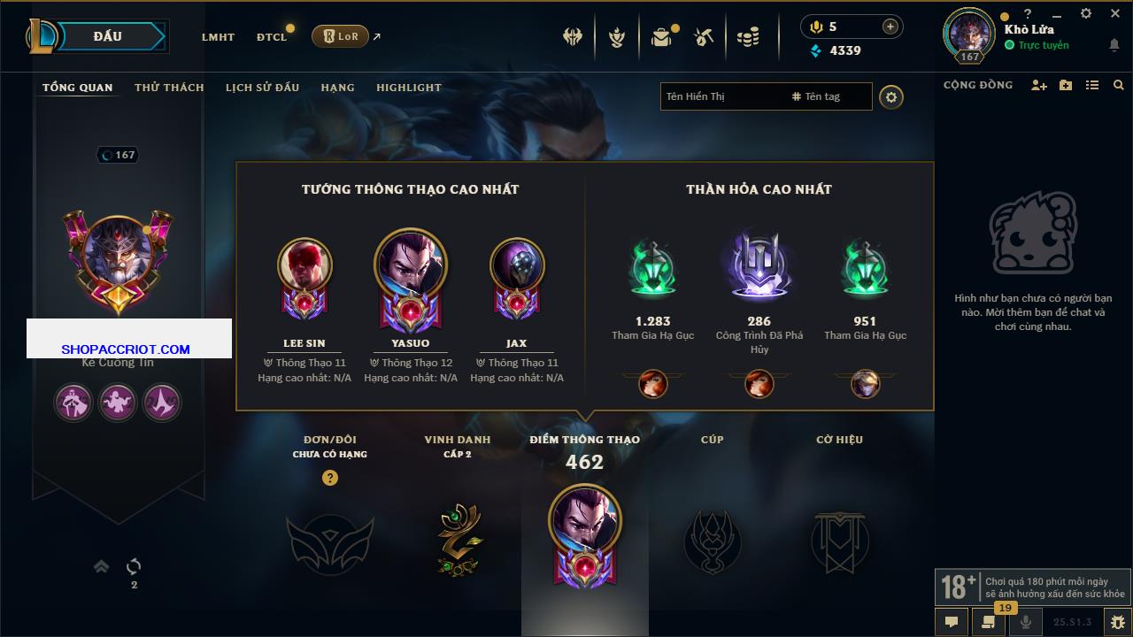 Acc Liên Minh Huyền Thoại/Đấu Trường Chân lý mã số 6526