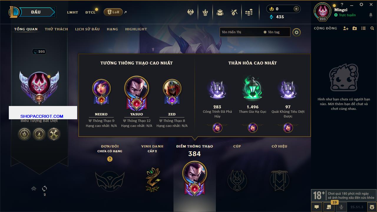 Acc Liên Minh Huyền Thoại/Đấu Trường Chân lý mã số 6534