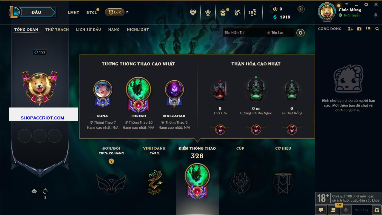 Acc Liên Minh Huyền Thoại/Đấu Trường Chân lý mã số 6572