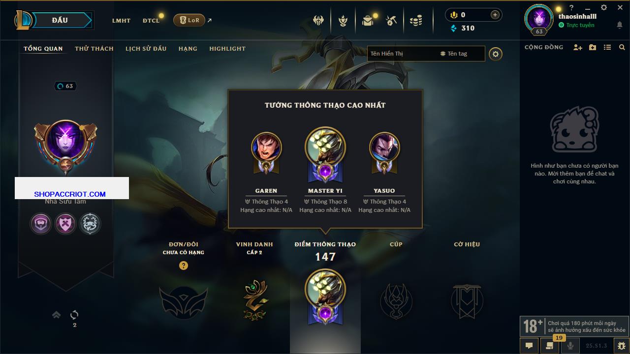 Acc Liên Minh Huyền Thoại/Đấu Trường Chân lý mã số 6678