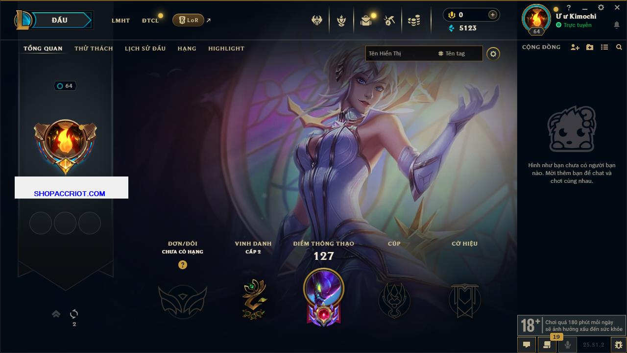 Acc Liên Minh Huyền Thoại/Đấu Trường Chân lý mã số 6783