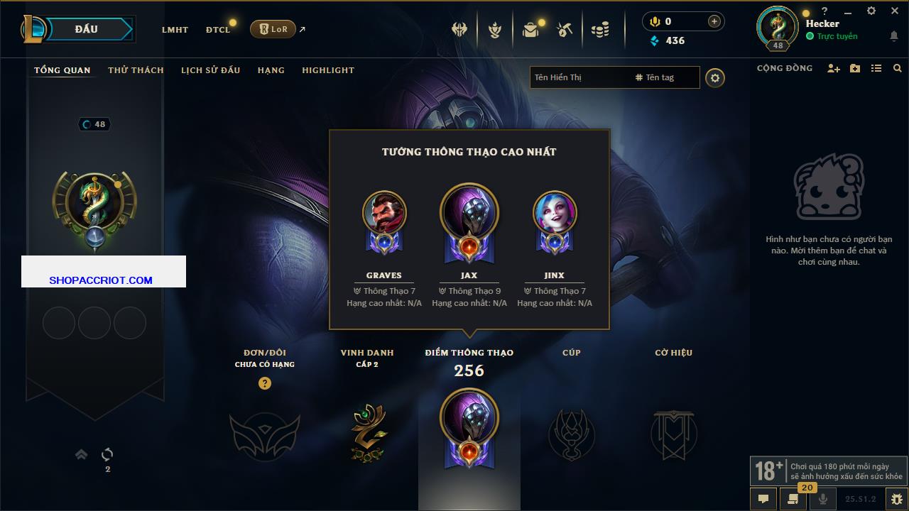 Acc Liên Minh Huyền Thoại/Đấu Trường Chân lý mã số 6788