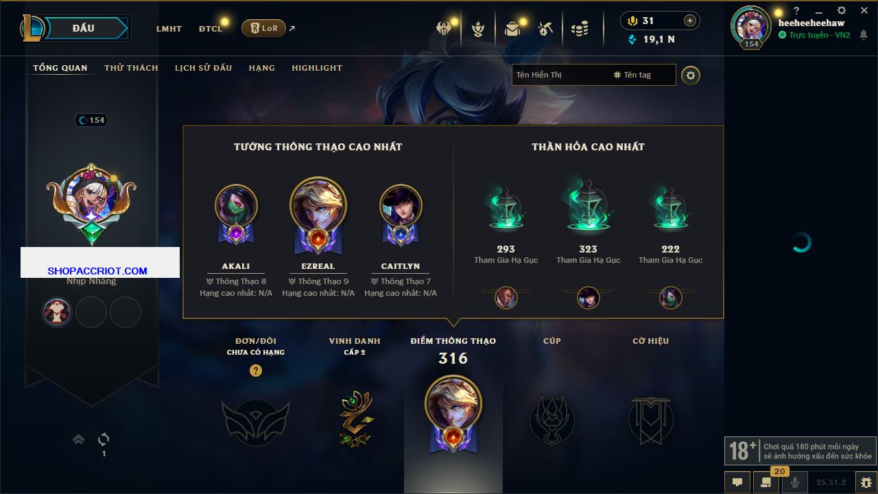 Acc Liên Minh Huyền Thoại/Đấu Trường Chân lý mã số 6794