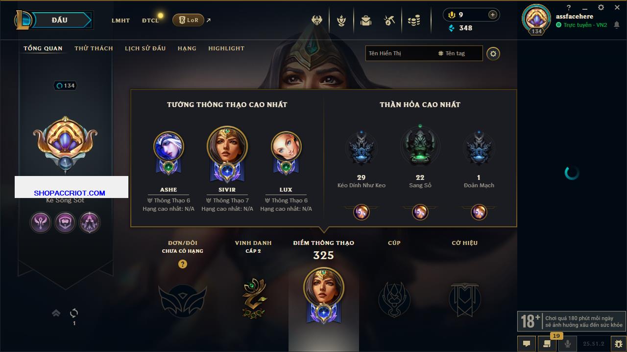 Acc Liên Minh Huyền Thoại/Đấu Trường Chân lý mã số 6811