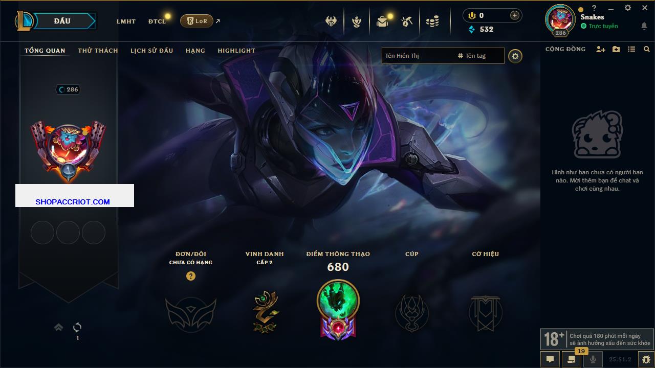 Acc Liên Minh Huyền Thoại/Đấu Trường Chân lý mã số 6833