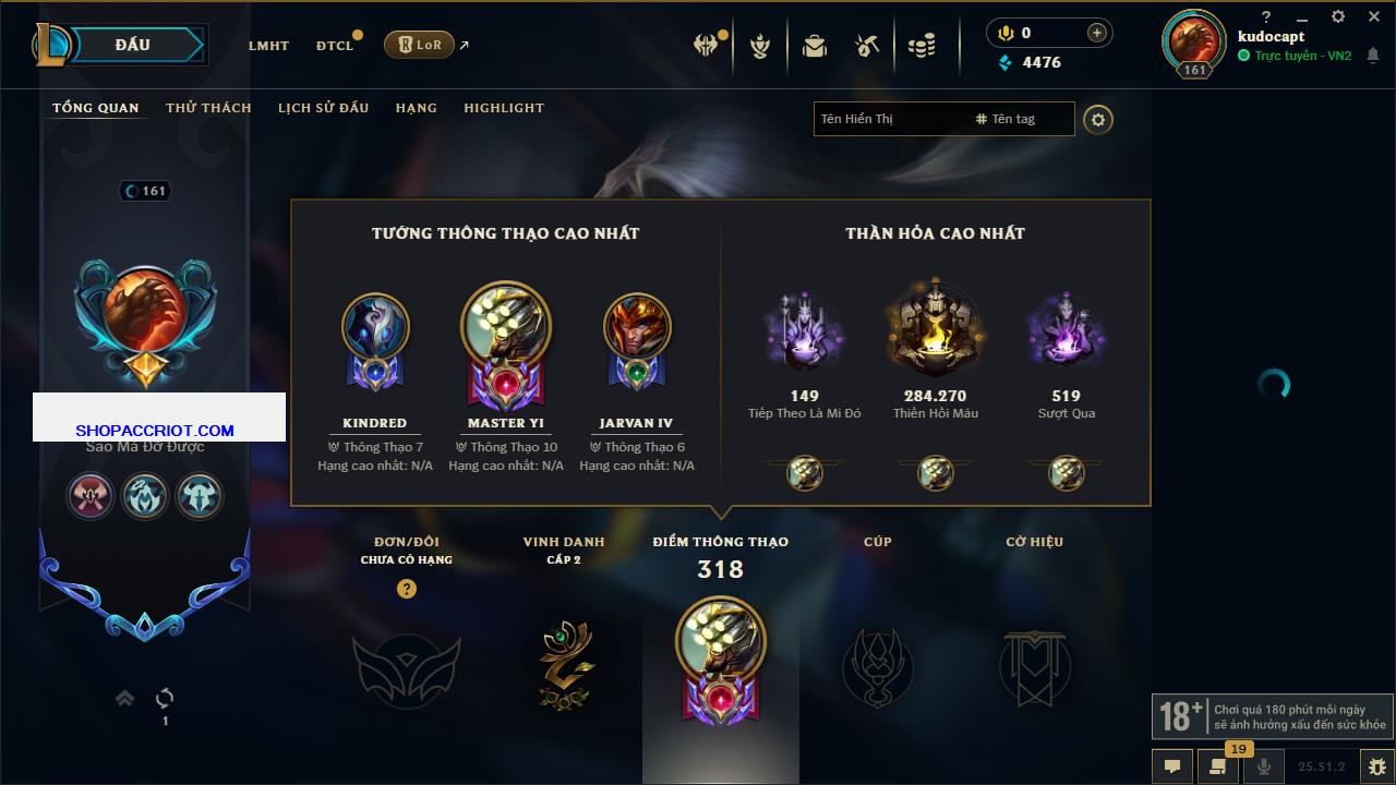 Acc Liên Minh Huyền Thoại/Đấu Trường Chân lý mã số 6865