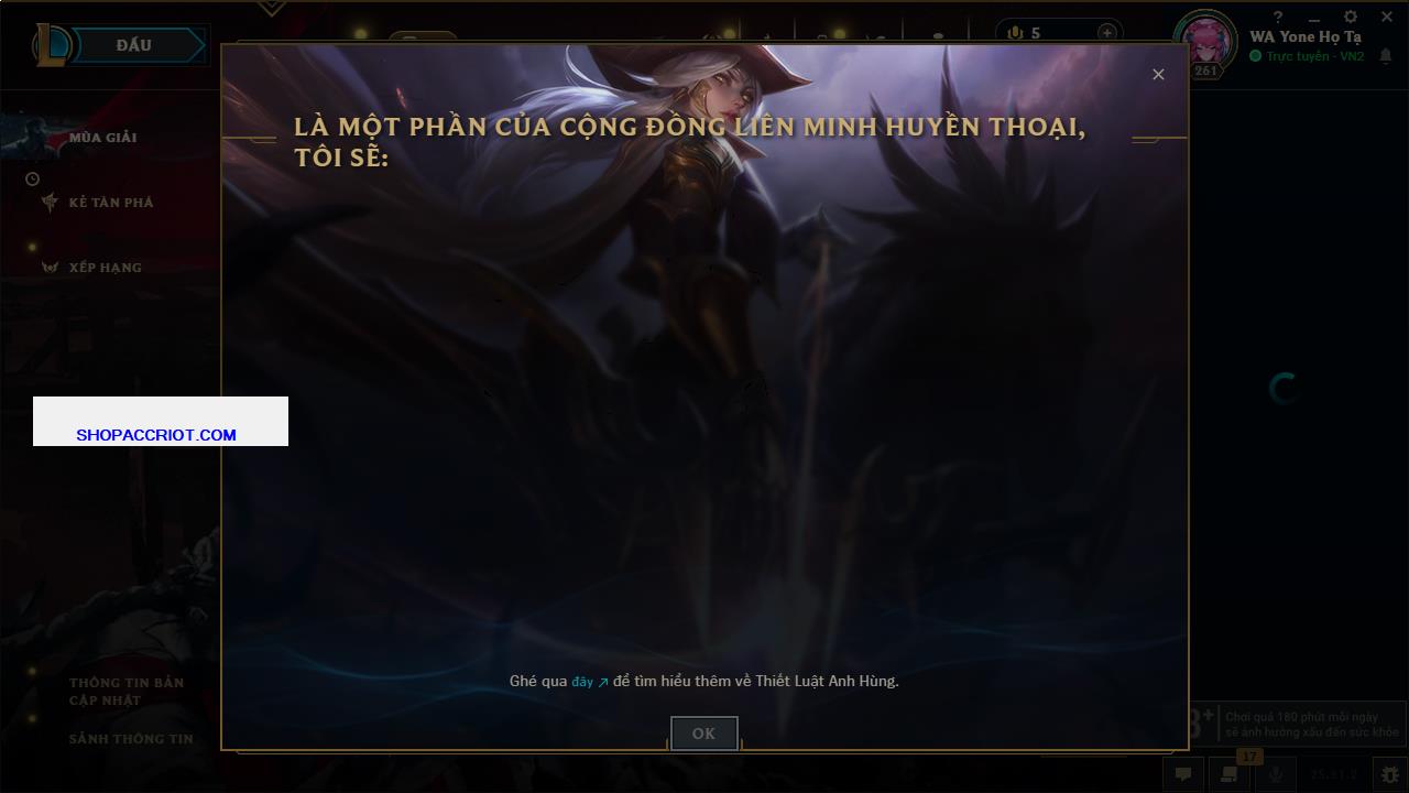 Acc Liên Minh Huyền Thoại/Đấu Trường Chân lý mã số 6881