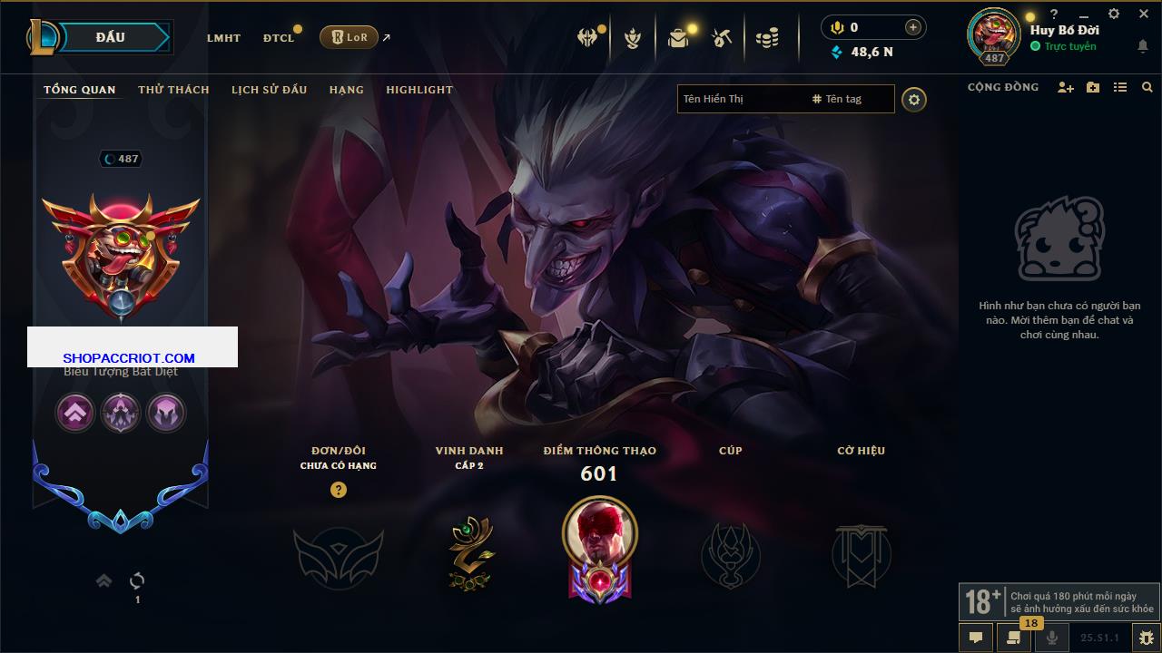 Acc Liên Minh Huyền Thoại/Đấu Trường Chân lý mã số 6910