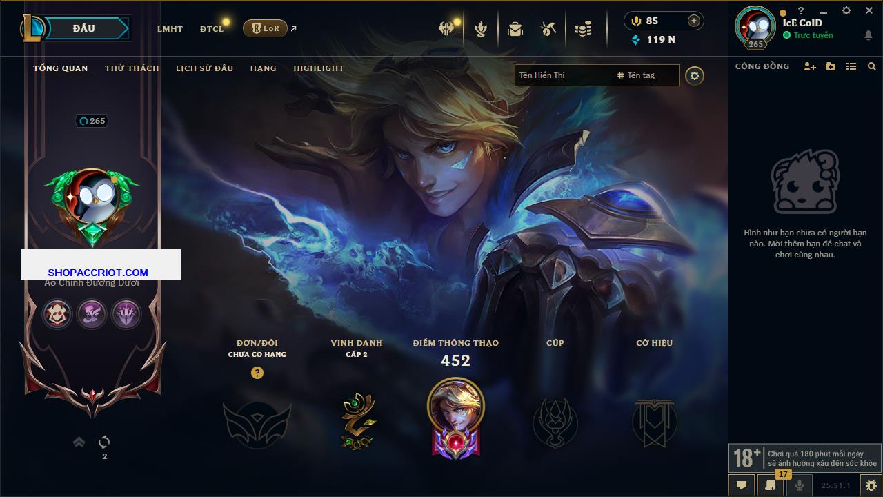 Acc Liên Minh Huyền Thoại/Đấu Trường Chân lý mã số 6927