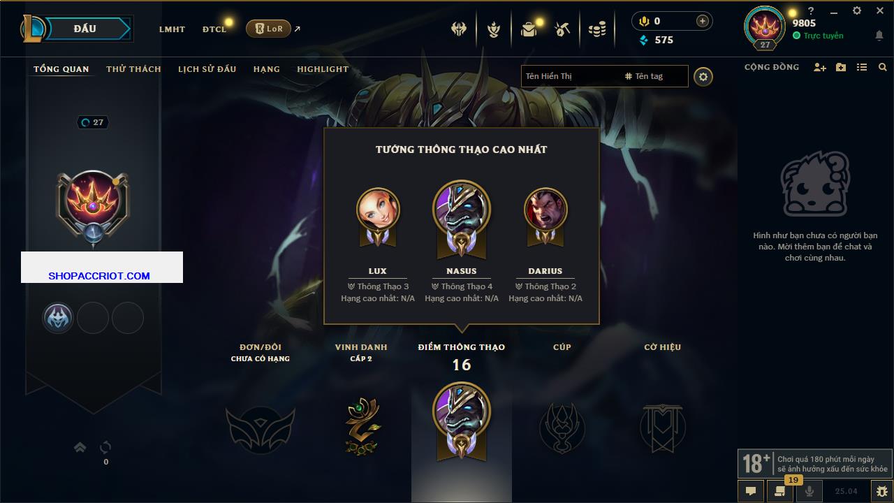 Acc Liên Minh Huyền Thoại/Đấu Trường Chân lý mã số 7035