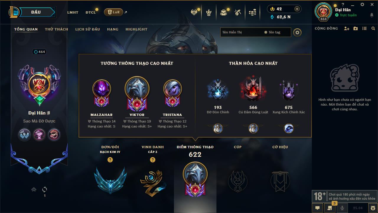 Acc Liên Minh Huyền Thoại/Đấu Trường Chân lý mã số 7468