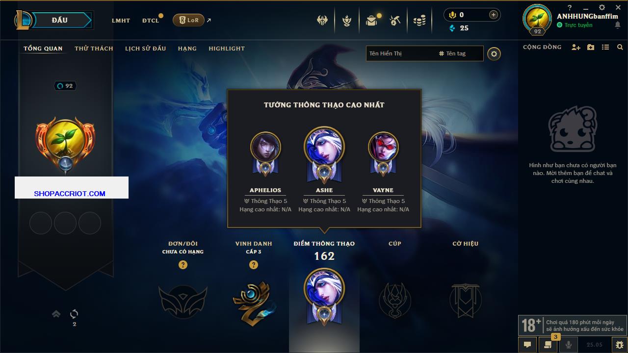 Acc Liên Minh Huyền Thoại/Đấu Trường Chân lý mã số 7480