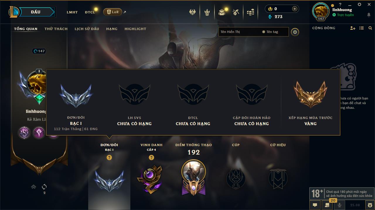 Acc Liên Minh Huyền Thoại/Đấu Trường Chân lý mã số 7574