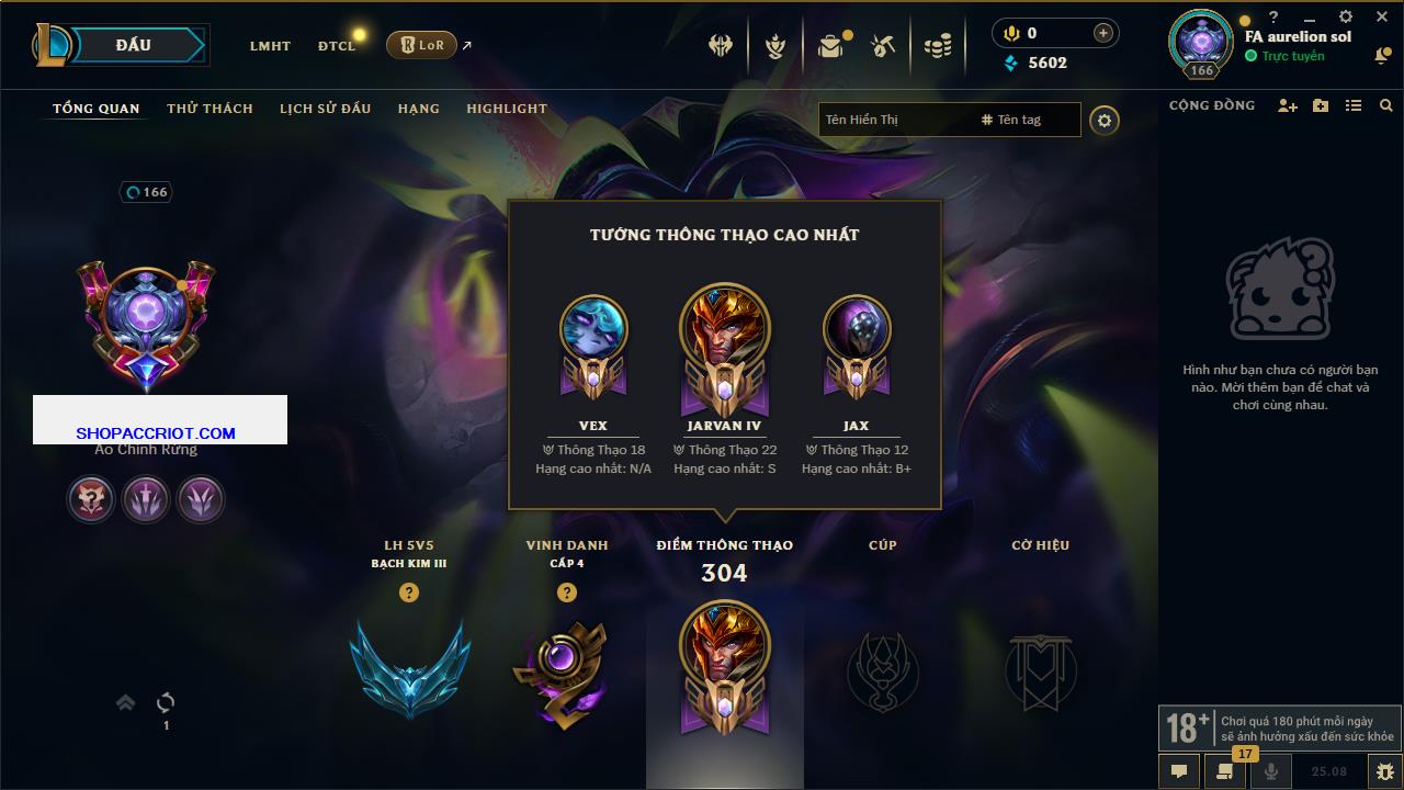 Acc Liên Minh Huyền Thoại/Đấu Trường Chân lý mã số 7655