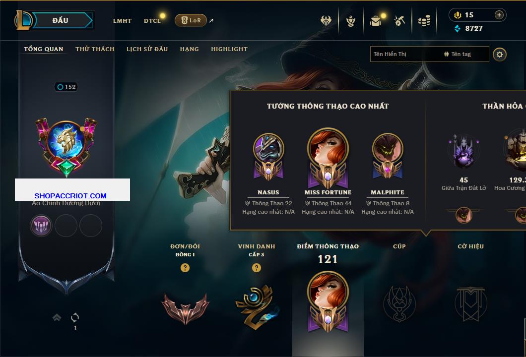 Acc Liên Minh Huyền Thoại/Đấu Trường Chân lý mã số 7658