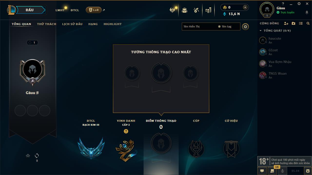 Acc Liên Minh Huyền Thoại/Đấu Trường Chân lý mã số 7705