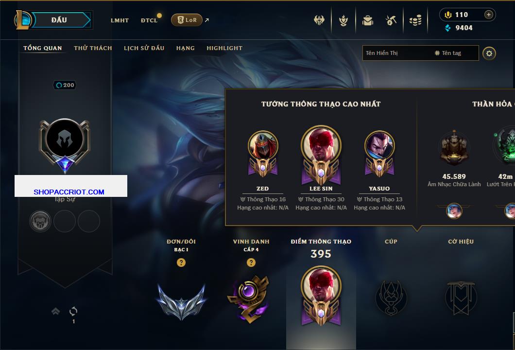 Acc Liên Minh Huyền Thoại/Đấu Trường Chân lý mã số 7766