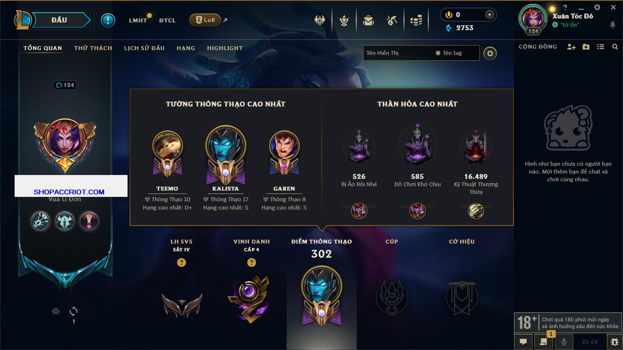 Acc Liên Minh Huyền Thoại/Đấu Trường Chân lý mã số 7776