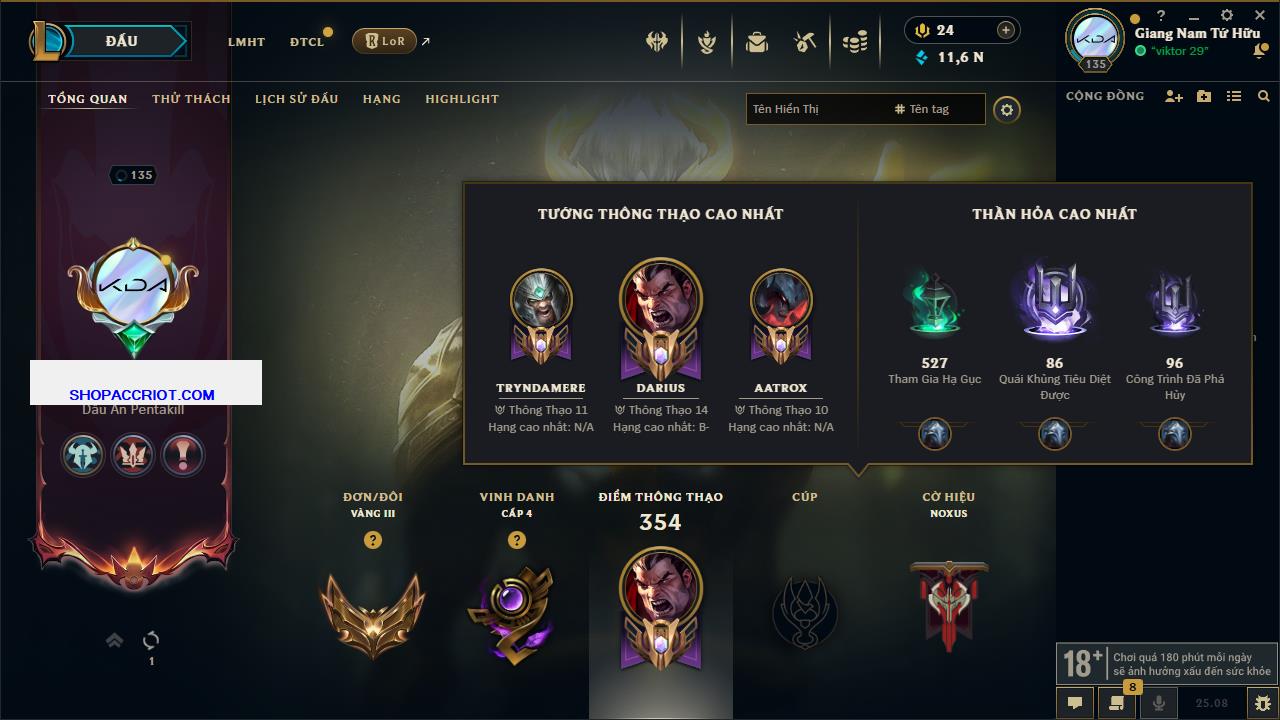 Acc Liên Minh Huyền Thoại/Đấu Trường Chân lý mã số 7781