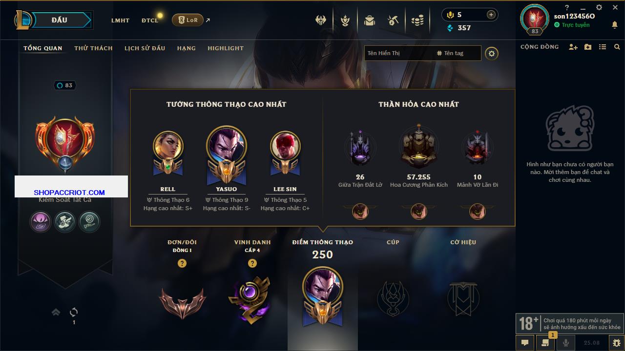 Acc Liên Minh Huyền Thoại/Đấu Trường Chân lý mã số 7814