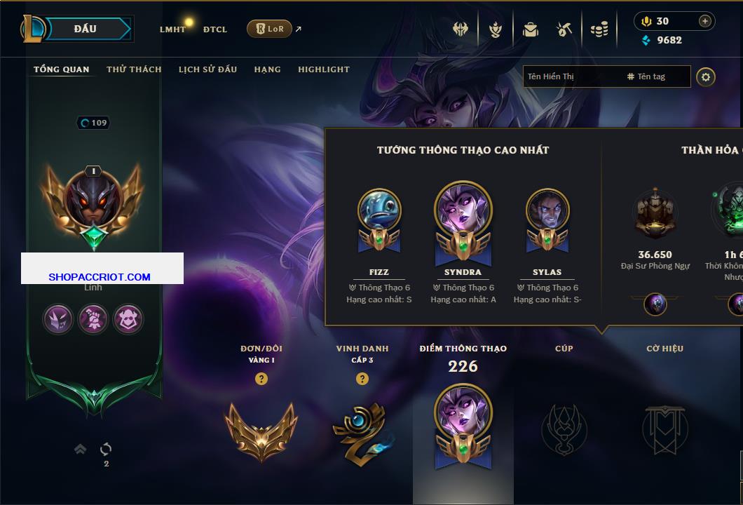 Acc Liên Minh Huyền Thoại/Đấu Trường Chân lý mã số 7820