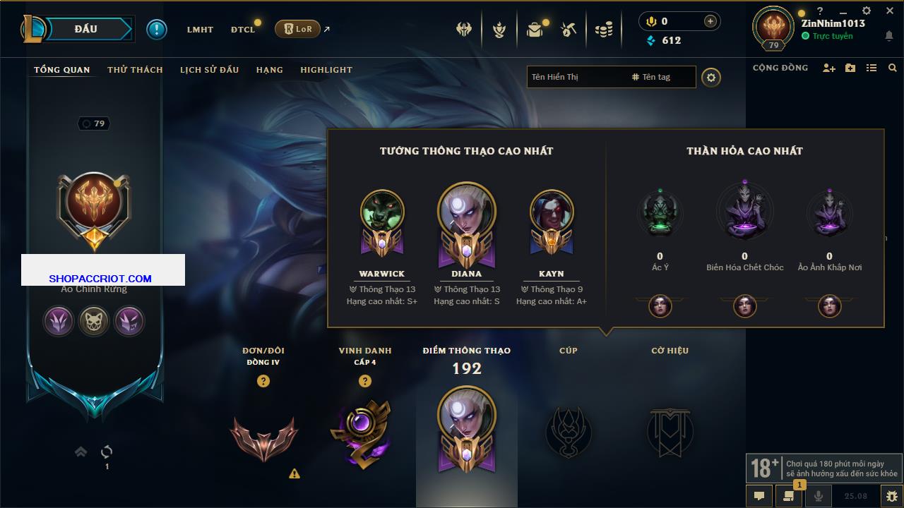 Acc Liên Minh Huyền Thoại/Đấu Trường Chân lý mã số 7826