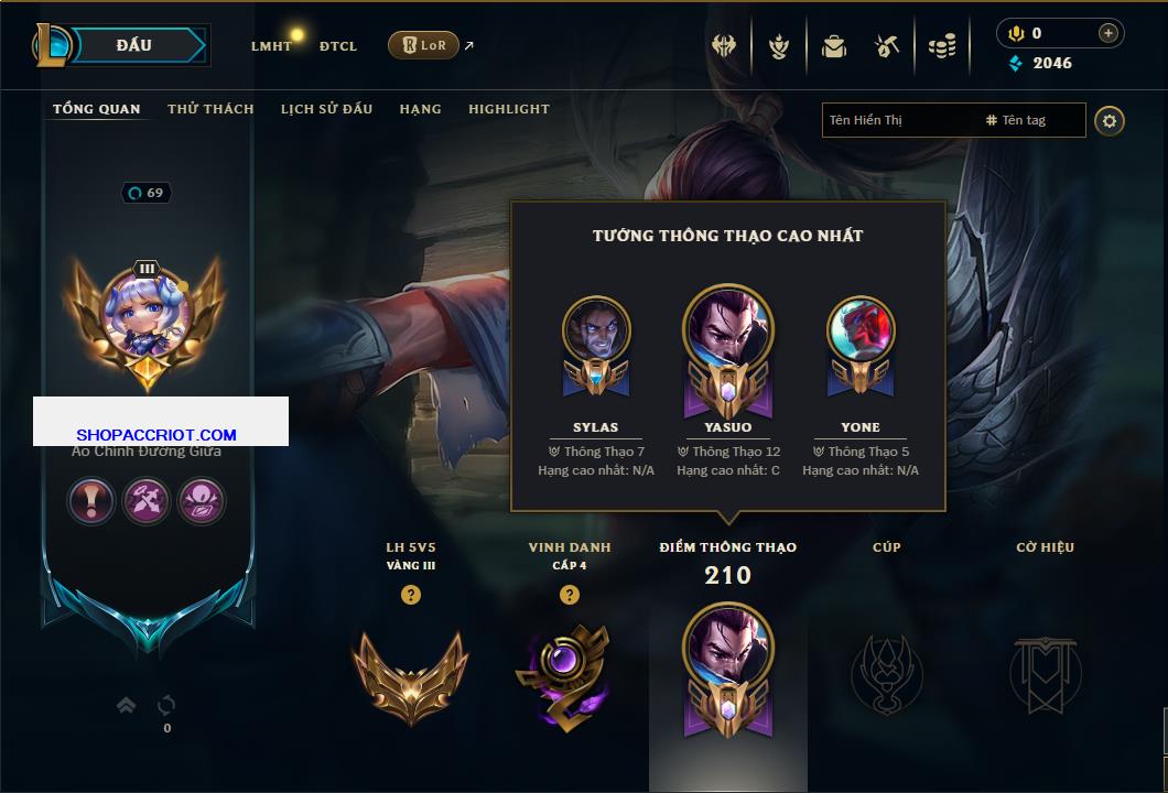 Acc Liên Minh Huyền Thoại/Đấu Trường Chân lý mã số 7833