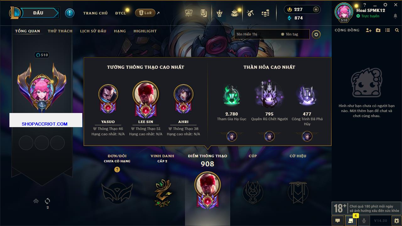 Acc Liên Minh Huyền Thoại/Đấu Trường Chân lý mã số 7847